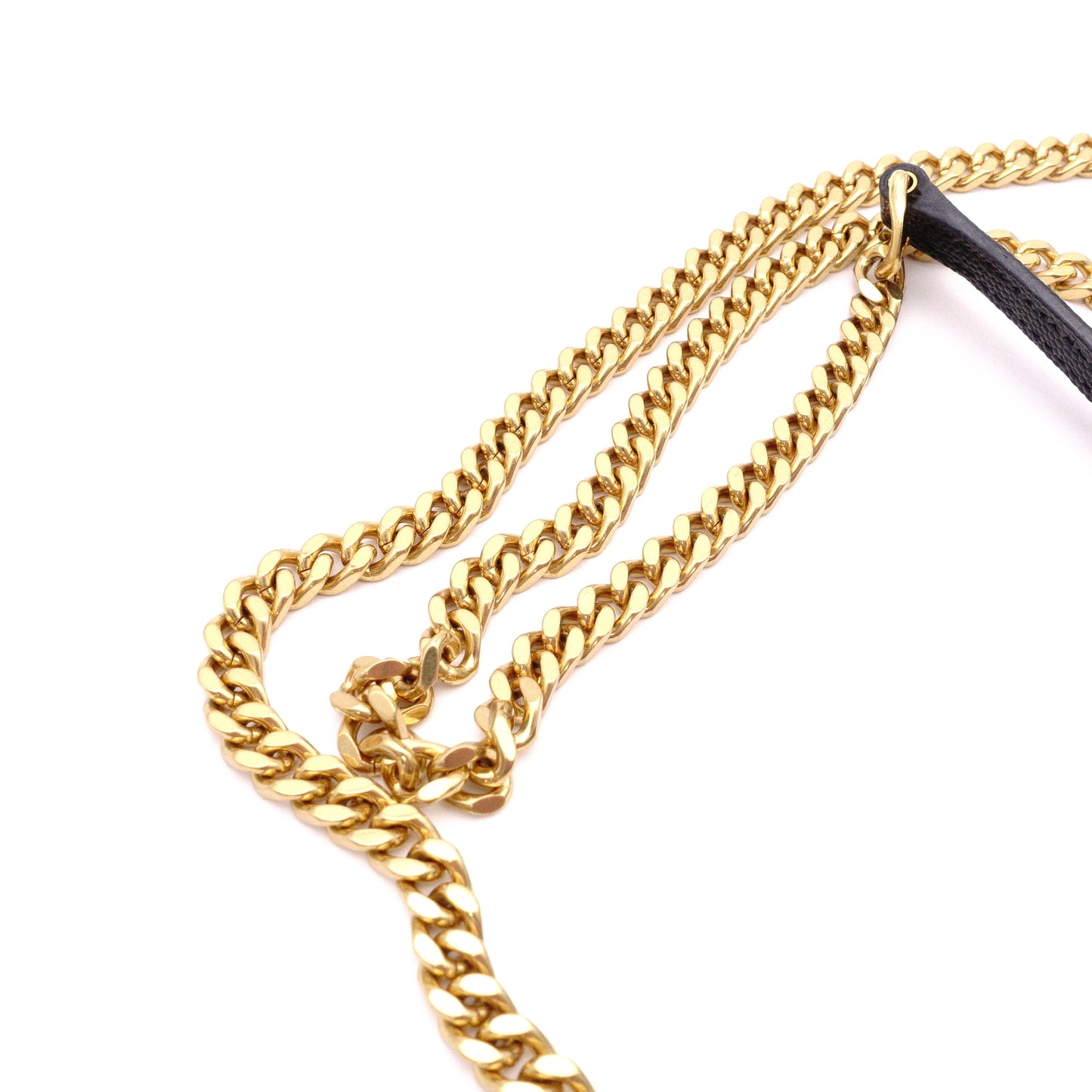 SAINT LAURENT Cassandra Shoulder Bag, Leather, Black, Gold Hardware, Crossbody