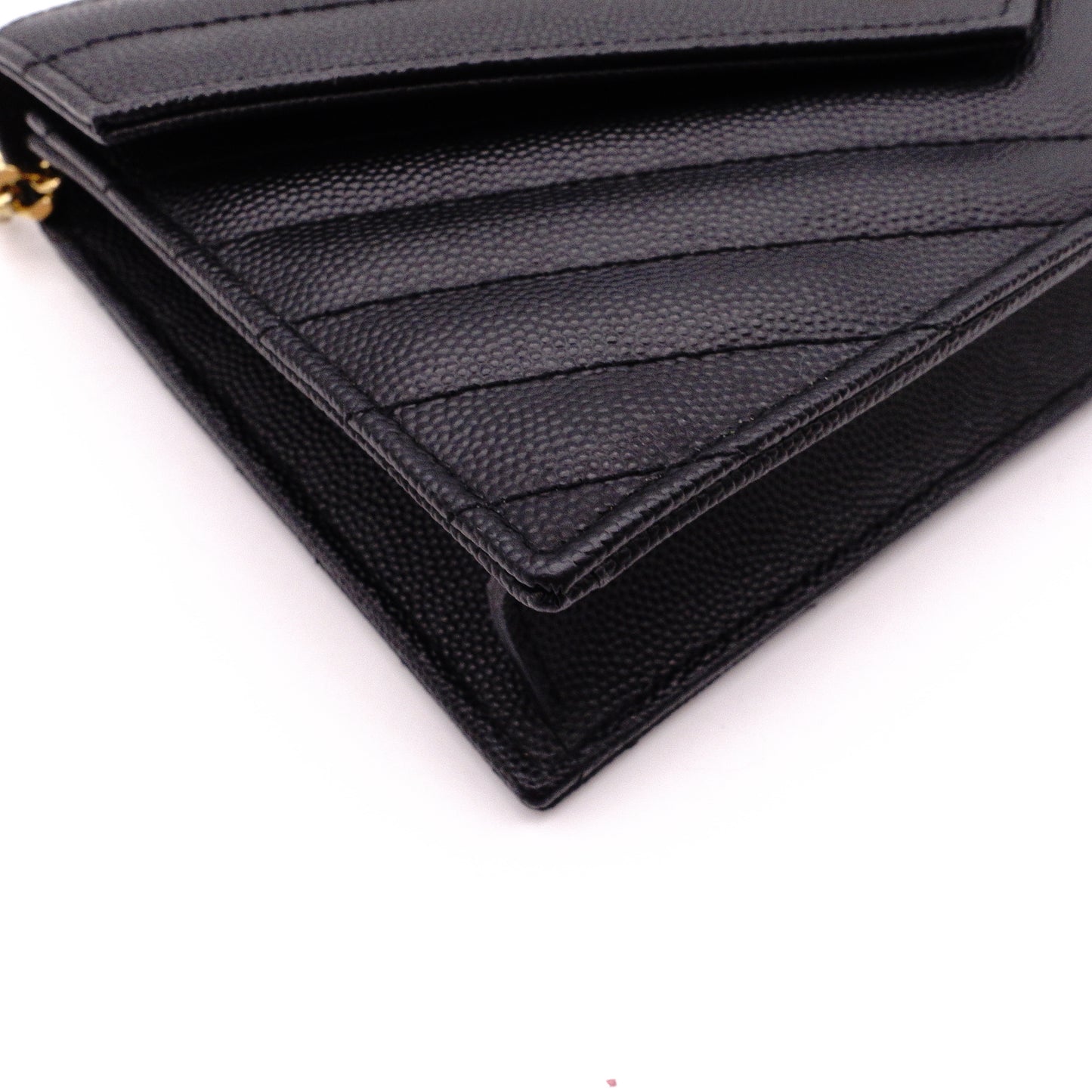 SAINT LAURENT Cassandra Shoulder Bag, Leather, Black, Gold Hardware, Crossbody