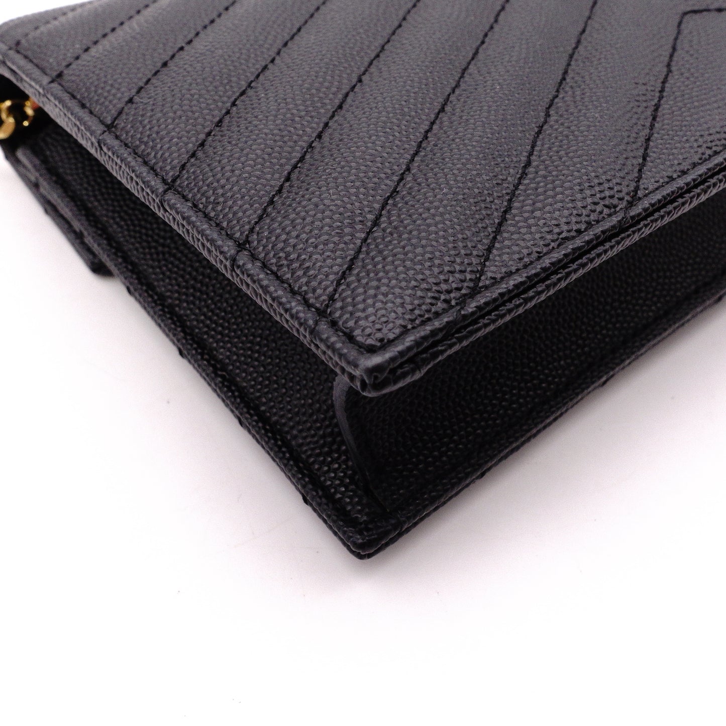 SAINT LAURENT Cassandra Shoulder Bag, Leather, Black, Gold Hardware, Crossbody