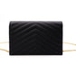 SAINT LAURENT Cassandra Shoulder Bag, Leather, Black, Gold Hardware, Crossbody