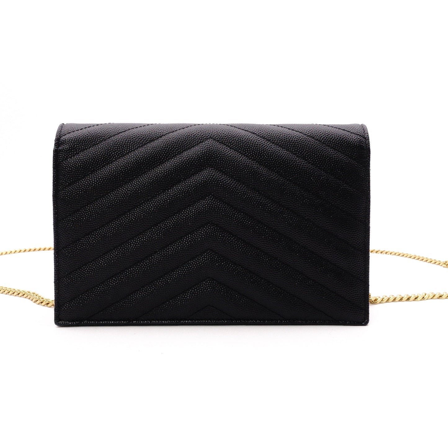 SAINT LAURENT Cassandra Shoulder Bag, Leather, Black, Gold Hardware, Crossbody
