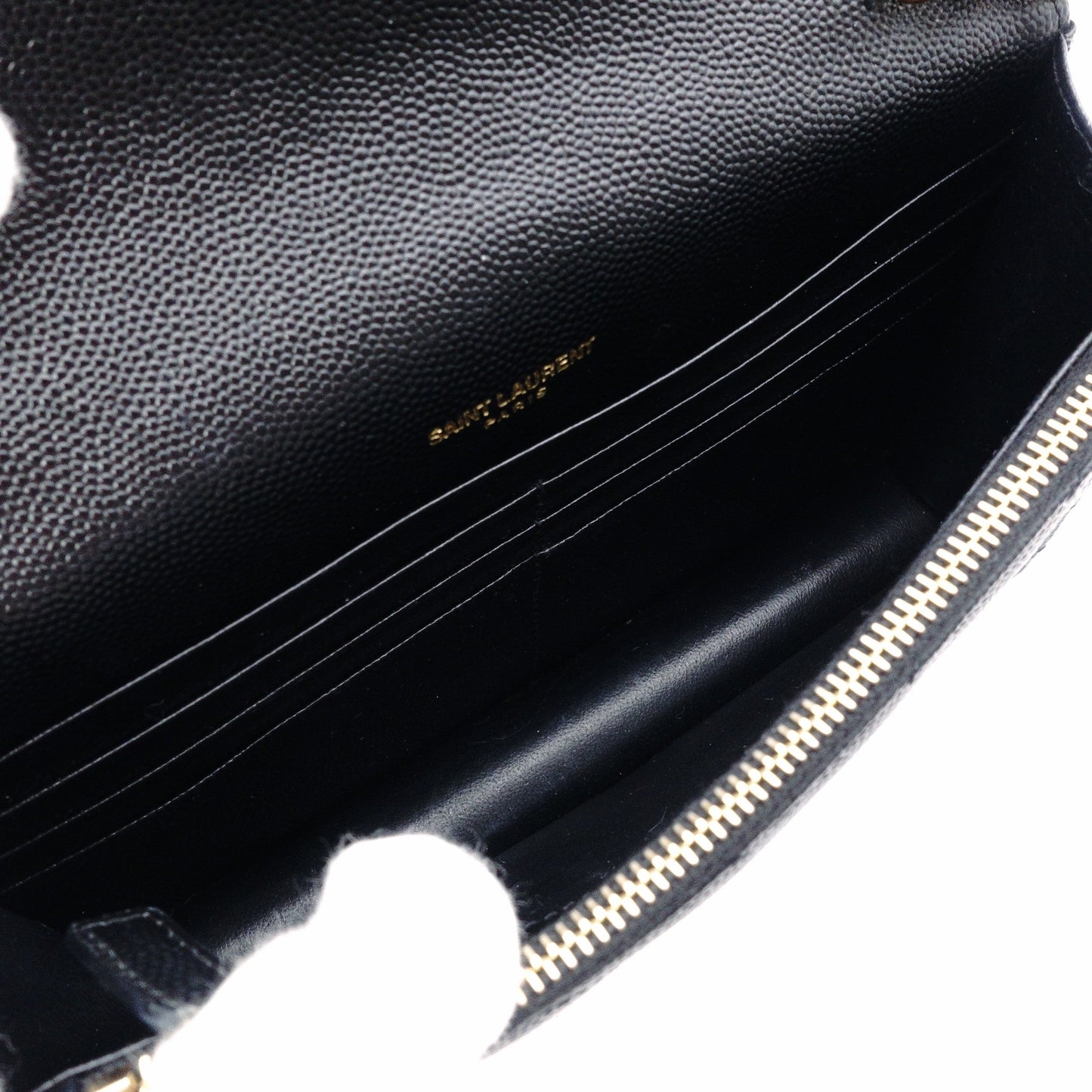 SAINT LAURENT Cassandra Shoulder Bag, Leather, Black, Gold Hardware, Crossbody