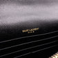 SAINT LAURENT Cassandra Shoulder Bag, Leather, Black, Gold Hardware, Crossbody