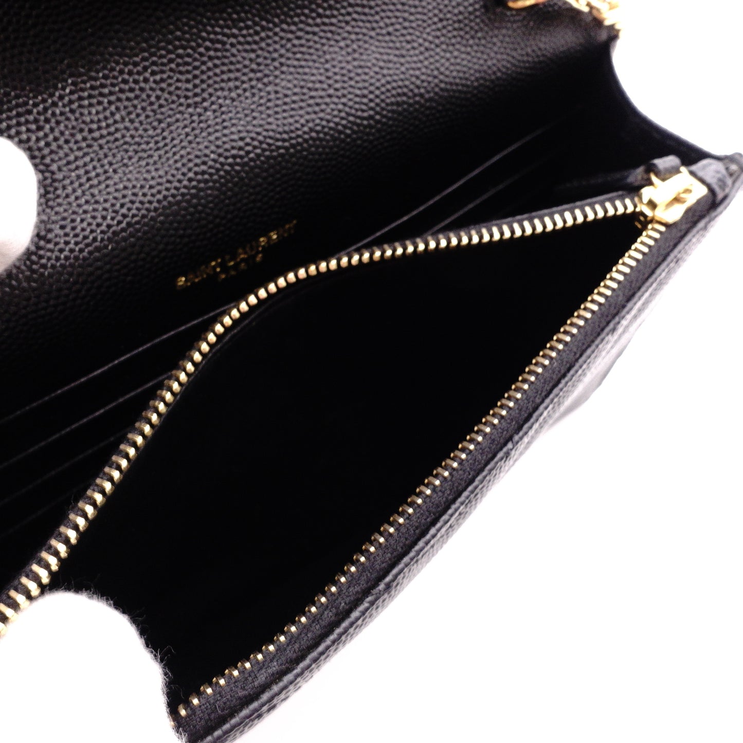 SAINT LAURENT Cassandra Shoulder Bag, Leather, Black, Gold Hardware, Crossbody