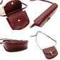 Saint Laurent Solferino Shoulder Bag YSL Burgundy Gold Hardware Leather R8011056