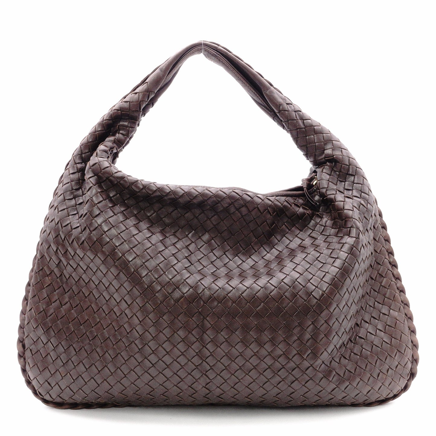 Bottega Veneta Intrecciato Shoulder Bag, Leather, Brown, Hobo