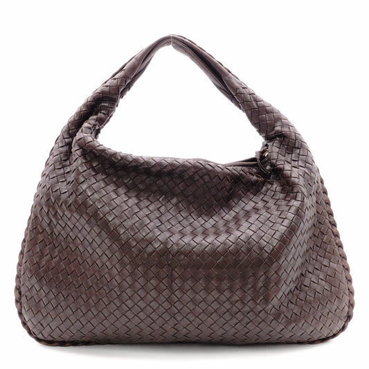 Bottega Veneta Intrecciato Shoulder Bag, Leather, Brown, Hobo