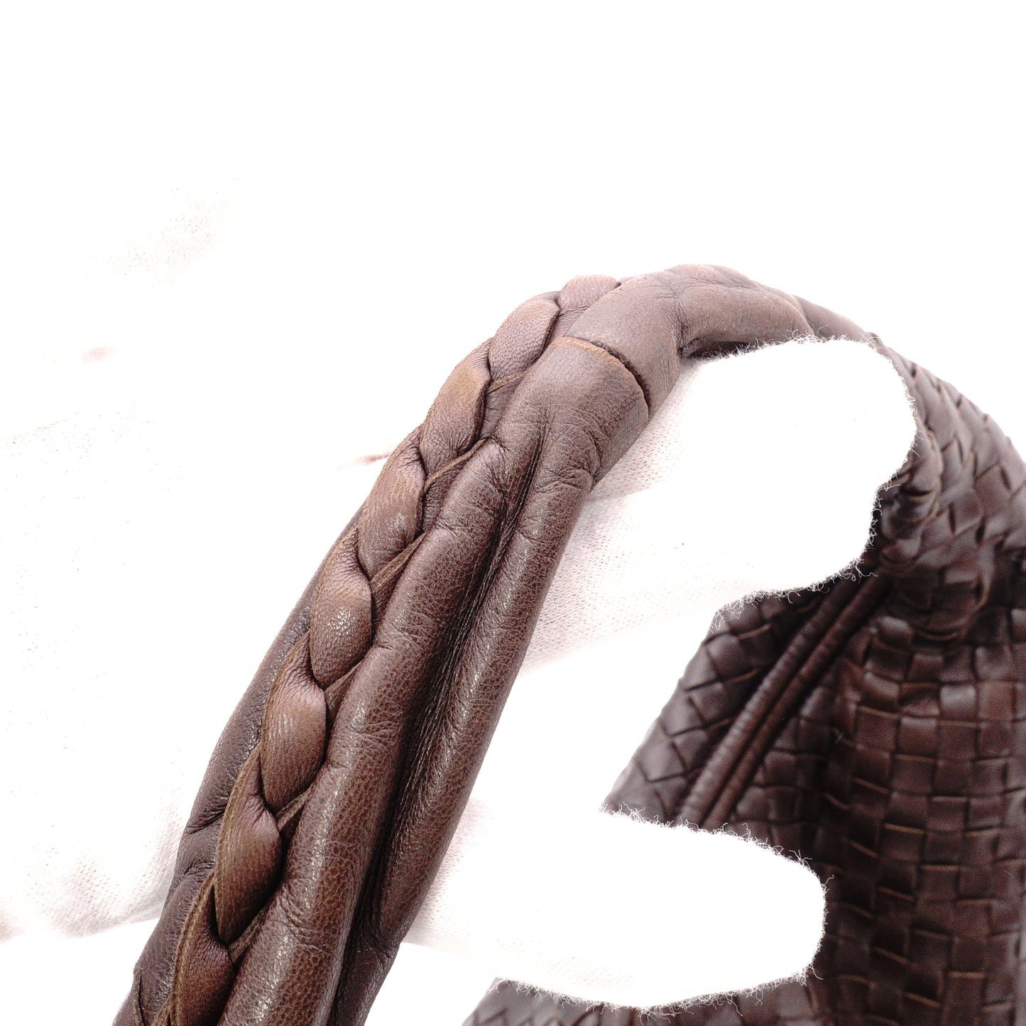 Bottega Veneta Intrecciato Shoulder Bag, Leather, Brown, Hobo