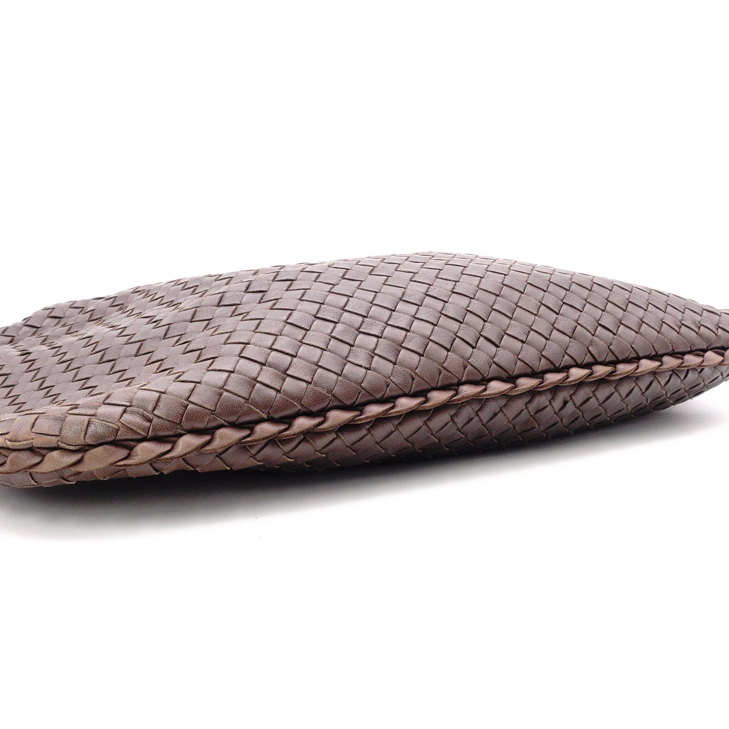 Bottega Veneta Intrecciato Shoulder Bag, Leather, Brown, Hobo