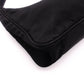 PRADA Mini Hobo Bag, Handbag, Nylon, Black, Triangle Logo, Mini Bag
