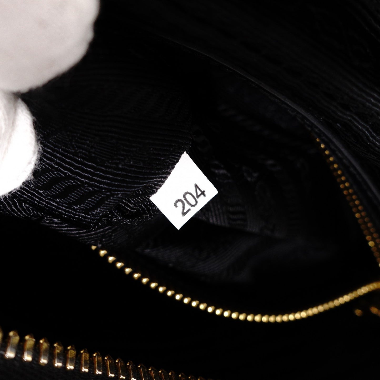 PRADA Prada Logo Jacquard Ribbon Camera Shoulder Bag Canvas Black