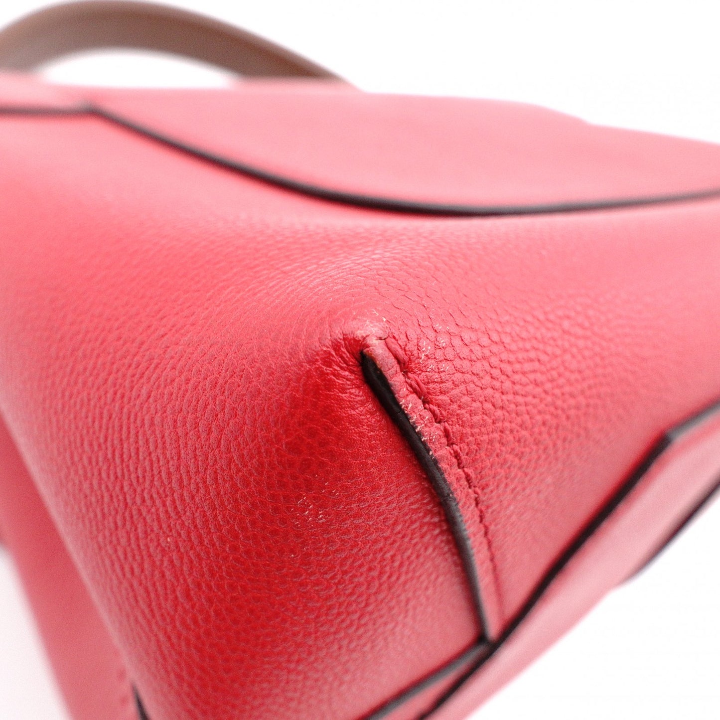 LOUIS VUITTON Verry Single-Handle Bag, Handbag, Leather, Red, 2-way