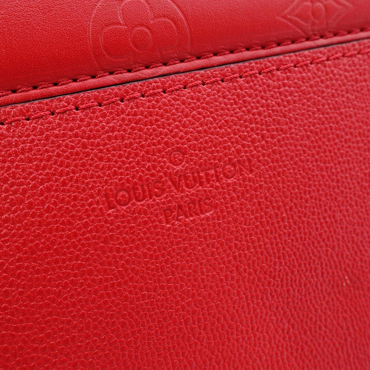 LOUIS VUITTON Verry Single-Handle Bag, Handbag, Leather, Red, 2-way