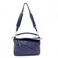 LOEWE Puzzle Small Handbag, Leather, Navy, 2-Way, Silver Hardware