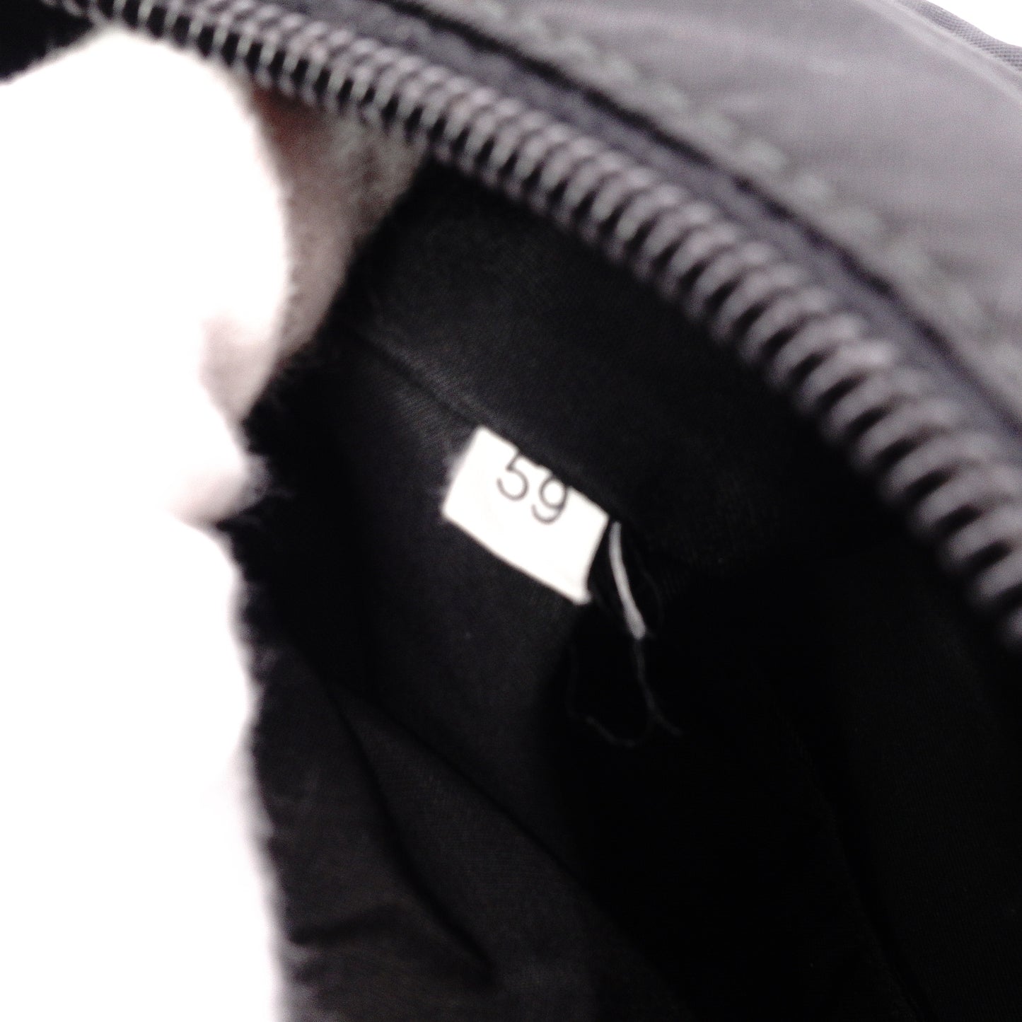 PRADA Mini Hobo Bag, Handbag, Nylon, Black, Triangle Logo, Mini Bag