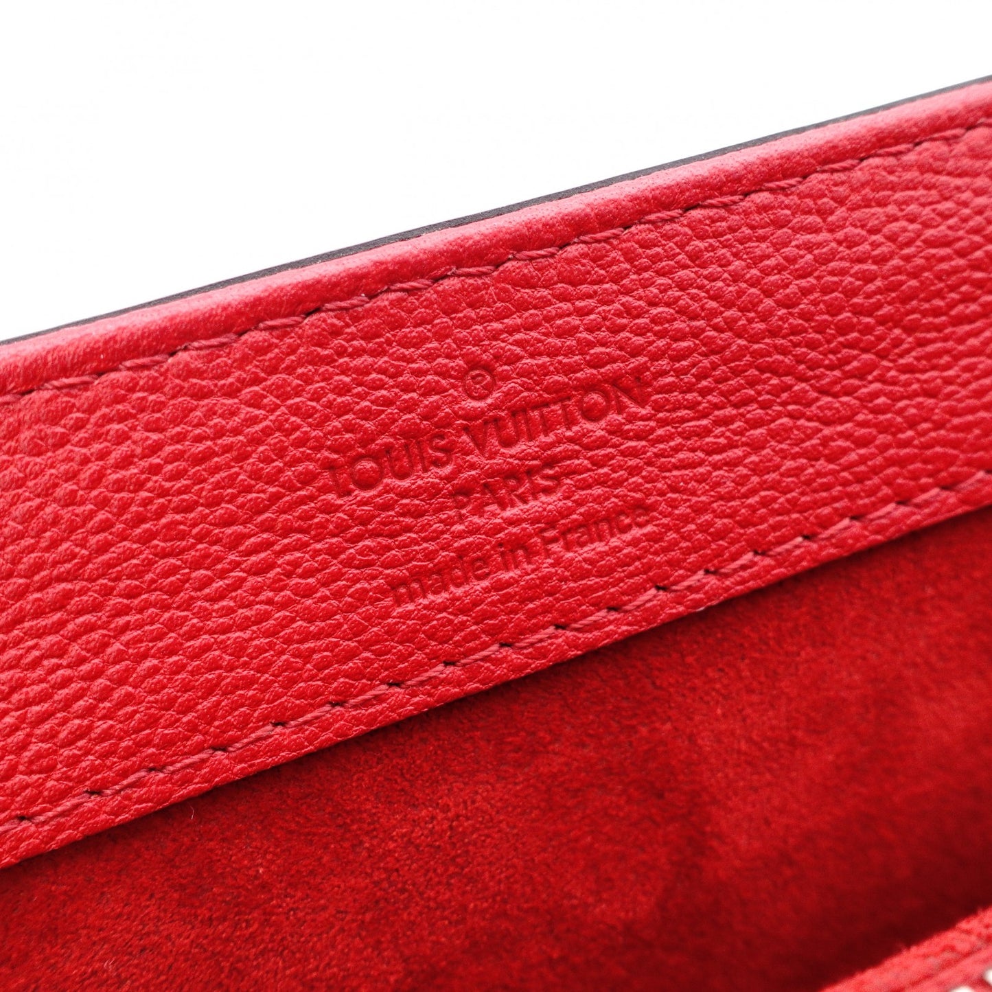 LOUIS VUITTON Verry Single-Handle Bag, Handbag, Leather, Red, 2-way