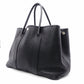 HERMES Garden Party PM Tote Bag, Leather, Black, Shoulder Strap, □N Stamp