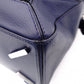 LOEWE Puzzle Small Handbag, Leather, Navy, 2-Way, Silver Hardware