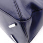 LOEWE Puzzle Small Handbag, Leather, Navy, 2-Way, Silver Hardware
