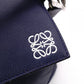 LOEWE Puzzle Small Handbag, Leather, Navy, 2-Way, Silver Hardware