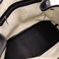 HERMES Garden Party PM Tote Bag, Leather, Black, Shoulder Strap, □N Stamp