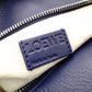 LOEWE Puzzle Small Handbag, Leather, Navy, 2-Way, Silver Hardware
