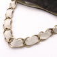 CHANEL Olsen Shoulder Bag, Leather, Gray and White Canvas, CC Logo, Single-Shoulder