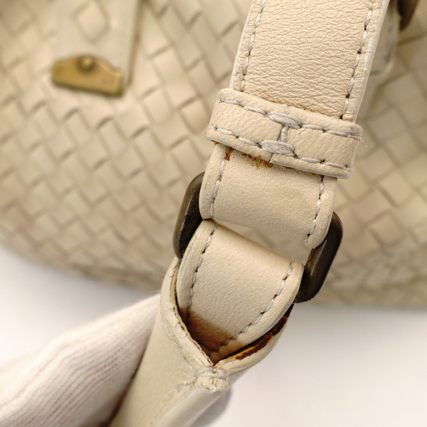 Bottega Veneta Intrecciato Roma Beige Leather Tote Bag 7-11-678