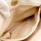 CHANEL Olsen Shoulder Bag, Leather, Gray and White Canvas, CC Logo, Single-Shoulder