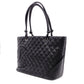 CHANEL Cambon Line Handbag, Leather, Black and Pink, CC Logo, Tote Bag