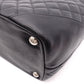 CHANEL Cambon Line Handbag, Leather, Black and Pink, CC Logo, Tote Bag