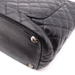 CHANEL Cambon Line Handbag, Leather, Black and Pink, CC Logo, Tote Bag