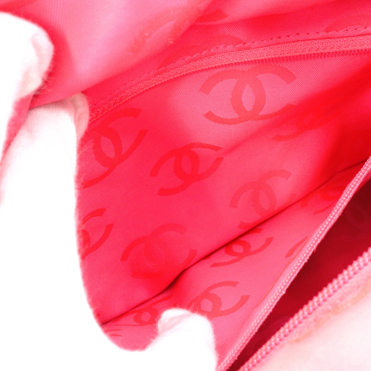 CHANEL Cambon Line Handbag, Leather, Black and Pink, CC Logo, Tote Bag