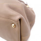 Salvatore Ferragamo Gancini Handbag, Leather, Brown, Gold Hardware