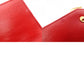 YVES SAINT LAURENT Chain Wallet V-Stitch Shoulder Bag, Leather, Red