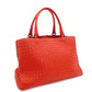 Bottega Veneta Intrecciato Handbag Red Leather Tote Red 7-9-625
