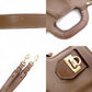 Salvatore Ferragamo Gancini Handbag, Leather, Brown, Gold Hardware