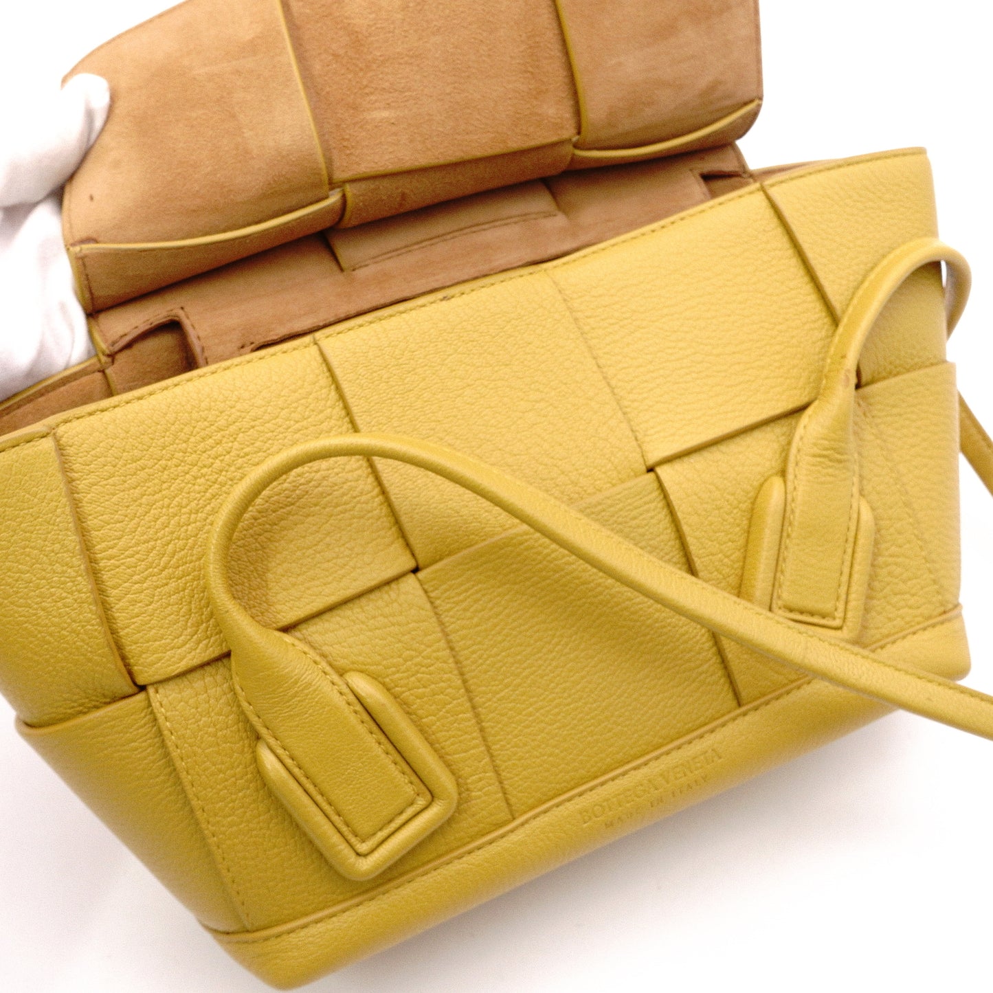 Bottega Veneta Small The Arco Shoulder Bag, Leather, Yellow
