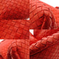 Bottega Veneta Intrecciato Handbag Red Leather Tote Red 7-9-625