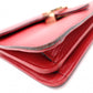 GUCCI Interlocking Shoulder Bag, Leather, Red, Gold Hardware