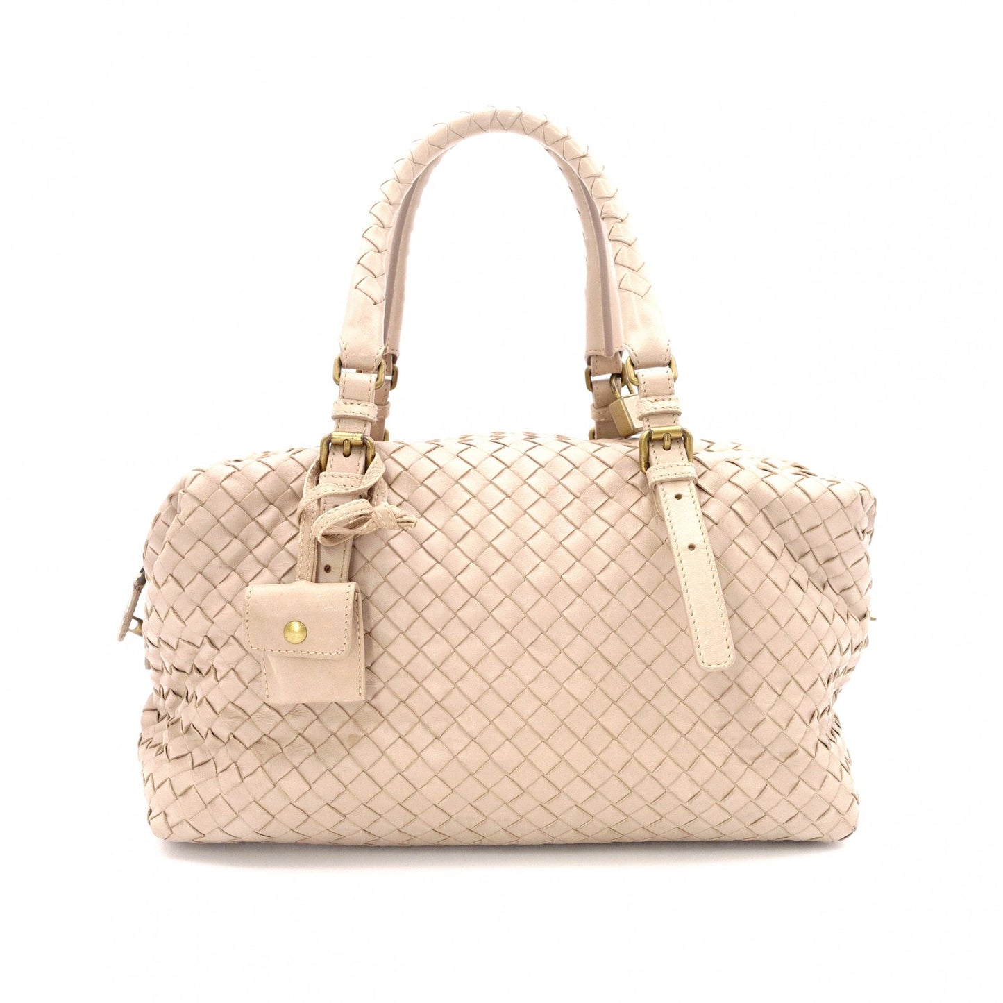 BOTTEGAVENETA Intrecciato Handbag, Leather, Beige