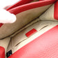 GUCCI Interlocking Shoulder Bag, Leather, Red, Gold Hardware