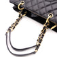 CHANEL GST Matelassé Caviar Skin Shoulder Bag, Leather, Black, Gold Hardware