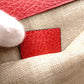 GUCCI Interlocking Shoulder Bag, Leather, Red, Gold Hardware