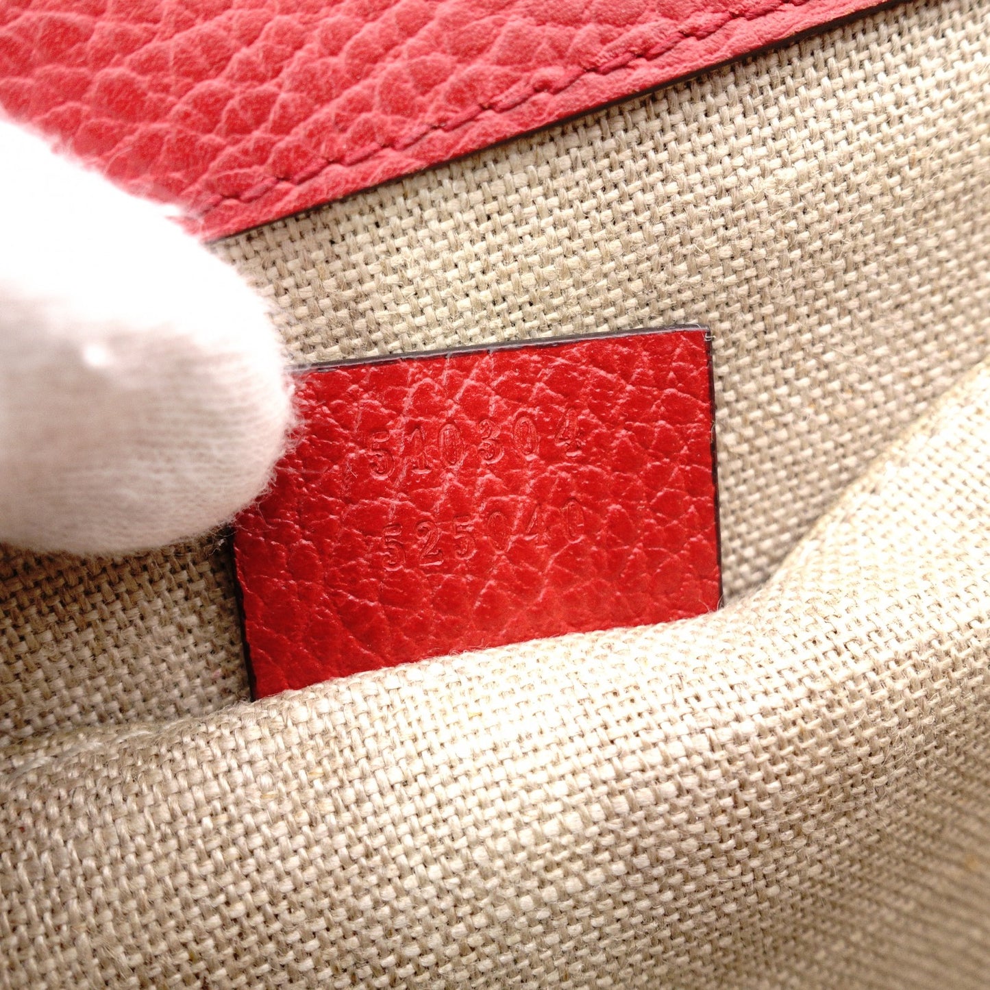 GUCCI Interlocking Shoulder Bag, Leather, Red, Gold Hardware