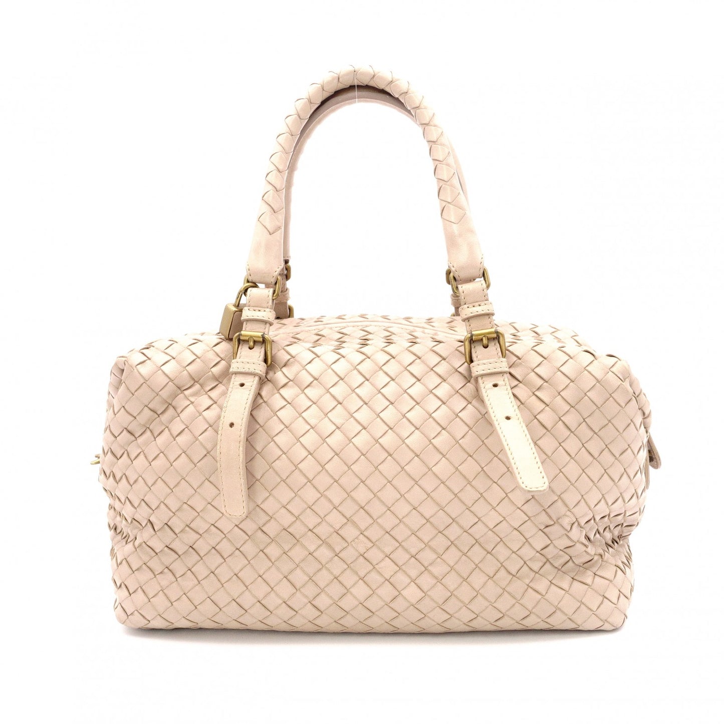 BOTTEGAVENETA Intrecciato Handbag, Leather, Beige