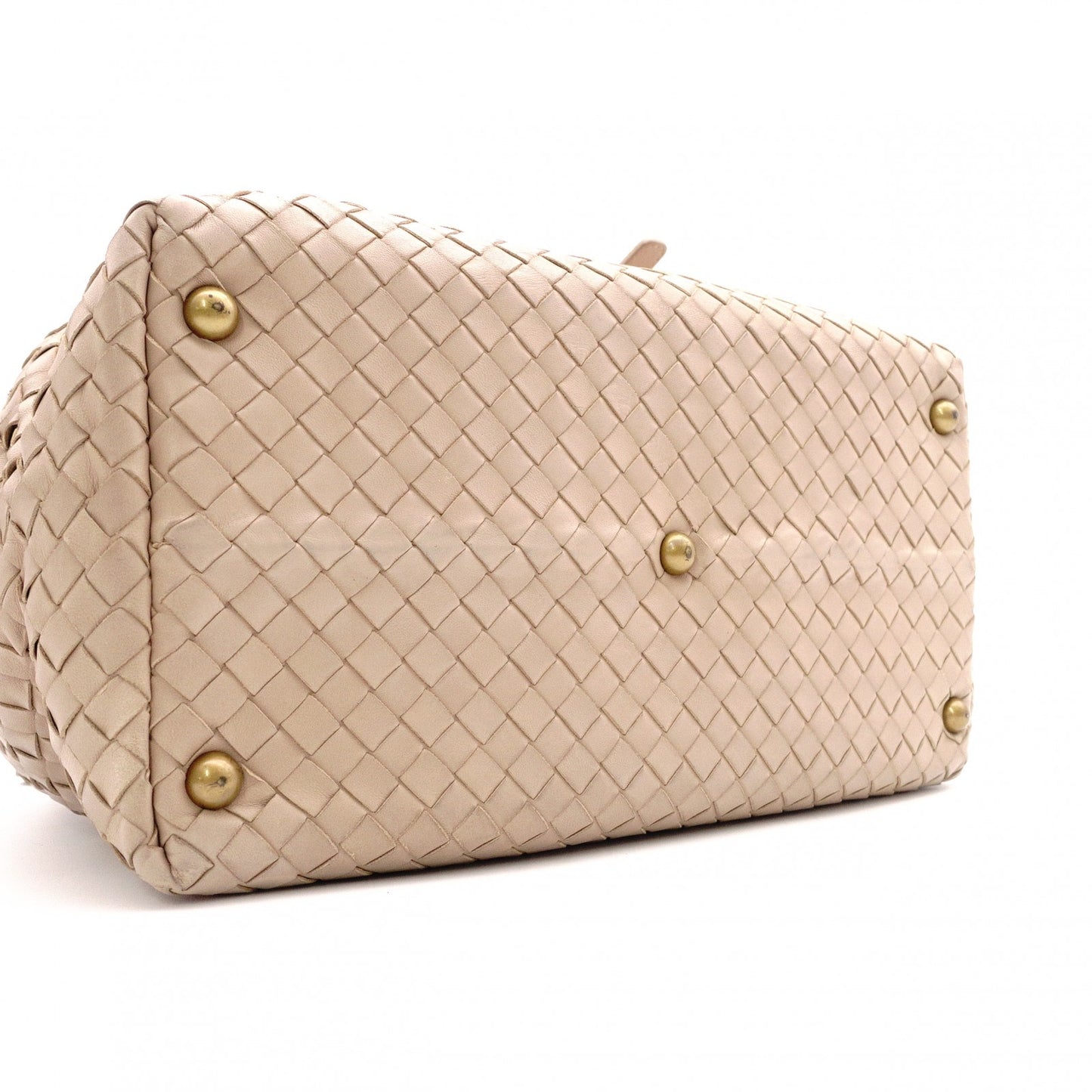 BOTTEGAVENETA Intrecciato Handbag, Leather, Beige