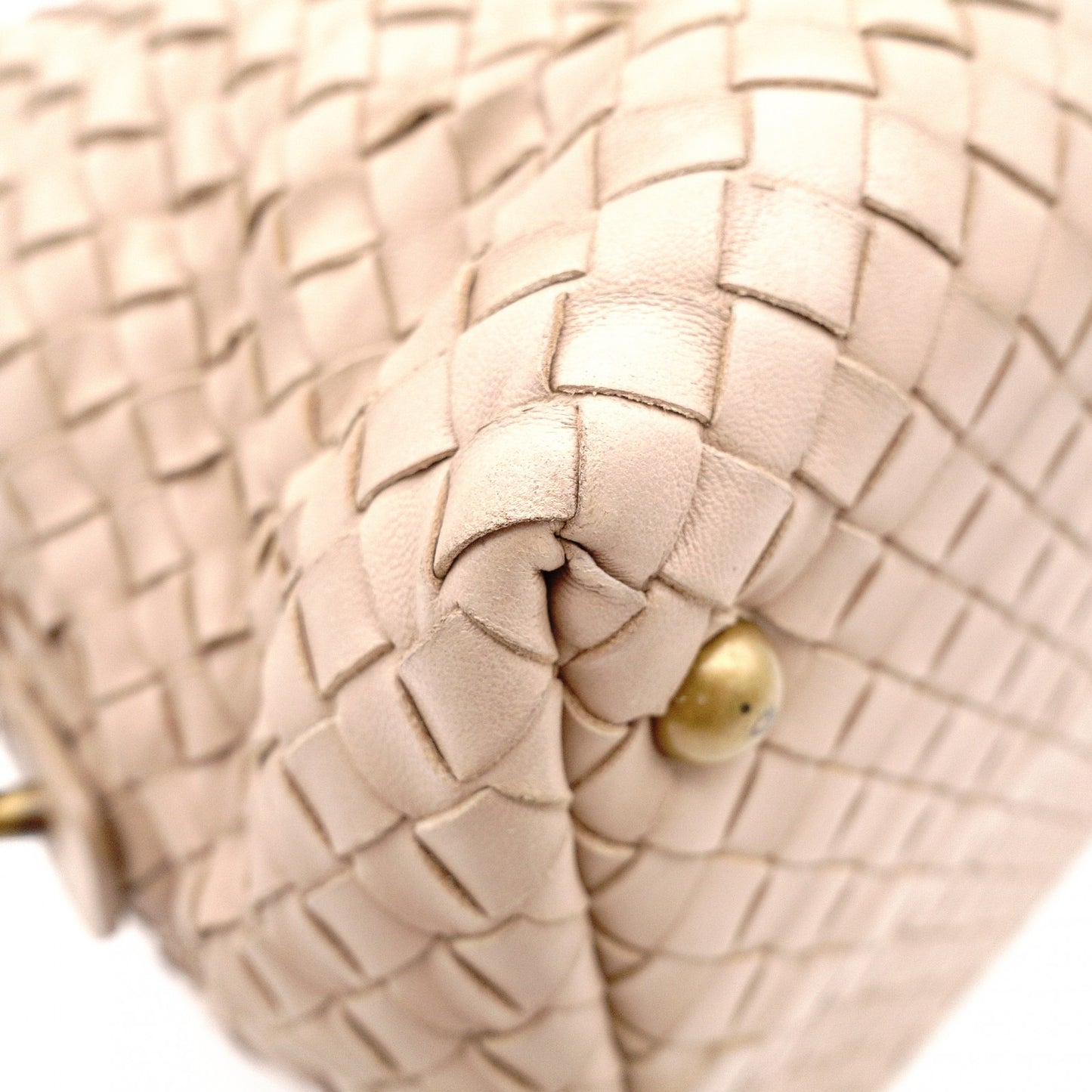 BOTTEGAVENETA Intrecciato Handbag, Leather, Beige