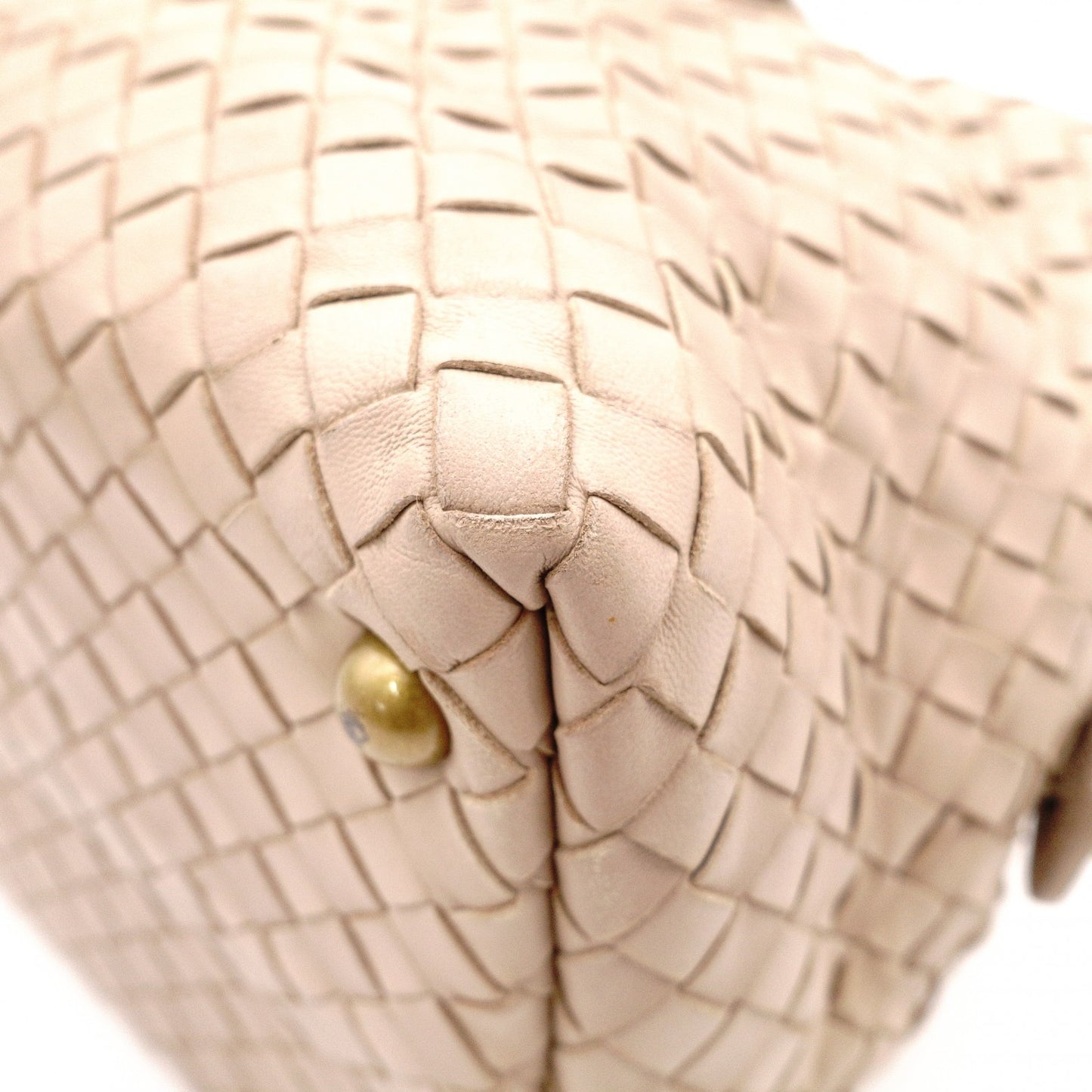 BOTTEGAVENETA Intrecciato Handbag, Leather, Beige