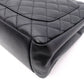 CHANEL GST Matelassé Caviar Skin Shoulder Bag, Leather, Black, Gold Hardware